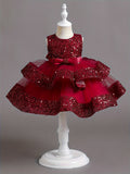 Infant Toddler Girls New Children's Dress Sequin Princess Dress Female Baby High-end Birthday Party Dress