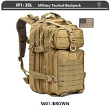 Outdoor Bags Military Tactical Backpack 3 Day Assault Pack Army Molle Bag 38/45L Large Outdoor Waterproof Hiking Camping Travel 600D Rucksack 231011