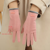 Women's Winter Warm Gloves, Thickened Warm Cycling Cute Driving Coldproof Touch Screen Gloves