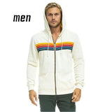 Womens hoodie Womens clothes Stripe Zip hoodie pullover sudaderas Long Sleeve Woman sweatshirt t shirt O-Neck Rainbow Stripe Lightning Print long sleeve Hoodies