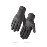 1 Pair Premium Delicate Winter Suede Fleece Warm Gloves - Windproof, Anti-Slip, Touch Screen Compatible, Full Finger Style for Men and Women - Ideal for Outdoor Cycling, Fishing, Driving, and Cold Weather Activities