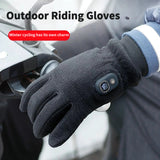 1 Pair Unisex Rechargeable Heated Gloves, Adjustable Temperature, Touchscreen Compatible, ABS Material, Lithium-ion Battery Powered, for Skiing, Running, Cycling, Hunting, Outdoor Activities