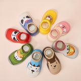 Baby Boys Cartoon Socks Shoes, Lightweight Breathable Slip On Sneakers For Newborn Infant Toddlers, Spring And Summer