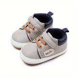 Boy's Non Slip Soft Sole Faux Leather Shoes, Durable Casual Sneakers For Kid's Outdoor Activities