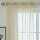 2pcs Solid Color Sheer Curtains, Light Filtering Privacy Voile Drapes, Sheer Window Curtains For Bedroom Living Room, Home Decoration, Room Decoration
