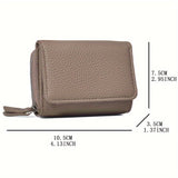 Minimalist New Short Trifold Mini Wallet, Women's Multifunctional Clutch Coin Purse, Versatile Credit Card Holder