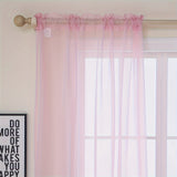 2pcs Solid Color Sheer Curtains, Light Filtering Privacy Voile Drapes, Sheer Window Curtains For Bedroom Living Room, Home Decoration, Room Decoration