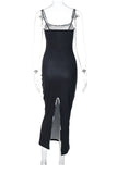 Greatnfb Black Gradient Bodycon Cami Dress