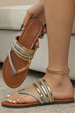 Greatnfb Boho Metallic Thong Sandals