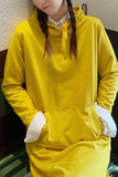 Greatnfb Candy Color Hoodie Dress