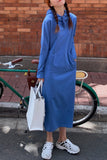 Greatnfb Candy Color Hoodie Dress
