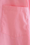 Greatnfb Candy Color Mid-length Cotton Blouse