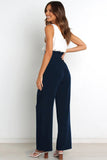 Greatnfb Casual Tie-Front Loose Straight Long Pants