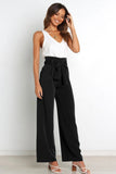 Greatnfb Casual Tie-Front Loose Straight Long Pants