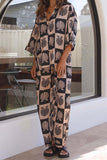 Greatnfb Contrast Printed Shirt Long Pants Suits