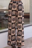 Greatnfb Contrast Printed Shirt Long Pants Suits