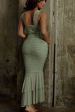 Greatnfb Corset Shirred Pack Hip Fishtail Dress