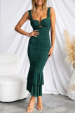 Greatnfb Corset Shirred Pack Hip Fishtail Dress