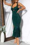 Greatnfb Corset Shirred Pack Hip Fishtail Dress
