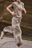 Greatnfb Cutout Sleeveless Drawstring Long Pants Jumpsuits