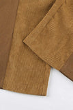Greatnfb High Waist Corduroy Patchwork Long Pants