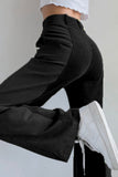 Greatnfb High Waist Corduroy Patchwork Long Pants