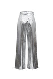 Greatnfb High Waist Reflective PU Leather Pants