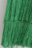 Greatnfb Knit Fringe Tiered Tank Dress