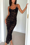 Greatnfb Lace Back-slit Pack Hip Dress