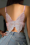 Greatnfb Lace Butterfly Cami Vest