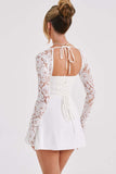 Greatnfb Lace Splicing Corset Tie-back Dress