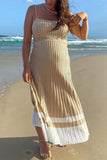 Greatnfb Pleated High Waist Knit Dress