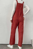 Greatnfb Red Corduroy Loose Jumpsuits