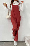 Greatnfb Red Corduroy Loose Jumpsuits