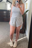 Greatnfb Ribbed Knit Cami Vest Shorts Set