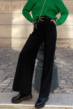 Greatnfb Solid Color High Waist Loose Suit Pants