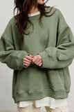 Greatnfb Solid Crew Neck Oversize Sweatshirt