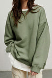 Greatnfb Solid Crew Neck Oversize Sweatshirt