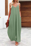 Greatnfb Solid Pocketed Wide Leg Cami Jumpsuits