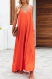 Greatnfb Solid Pocketed Wide Leg Cami Jumpsuits