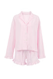 Greatnfb Solid Ruffle Cotton Loungewear