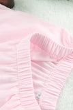 Greatnfb Solid Ruffle Cotton Loungewear