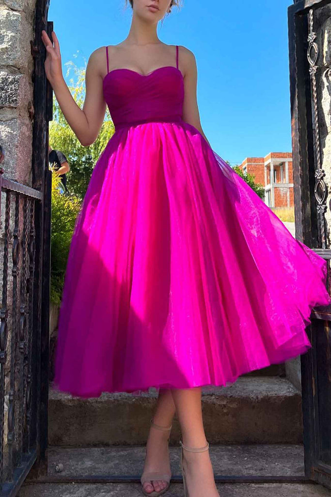 Greatnfb Solid Color Mesh Strappy A-line Dress