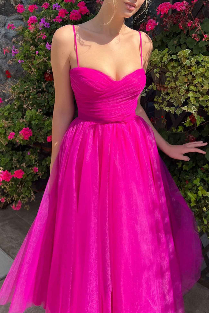 Greatnfb Solid Color Mesh Strappy A-line Dress