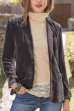 Greatnfb Velvet Blazer Crop Coat